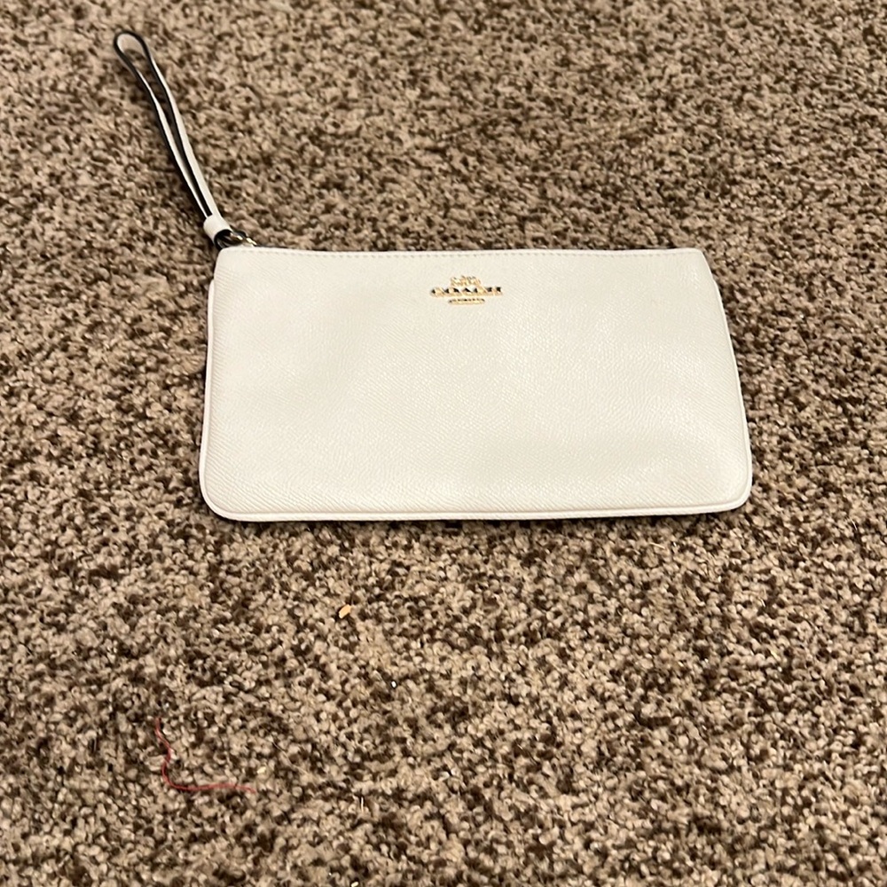 Coach wristlet, cream, used once